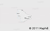 Silver Style Panoramic Map of Yesagyo, single color outside