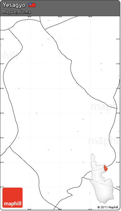 Blank Simple Map of Yesagyo, no labels