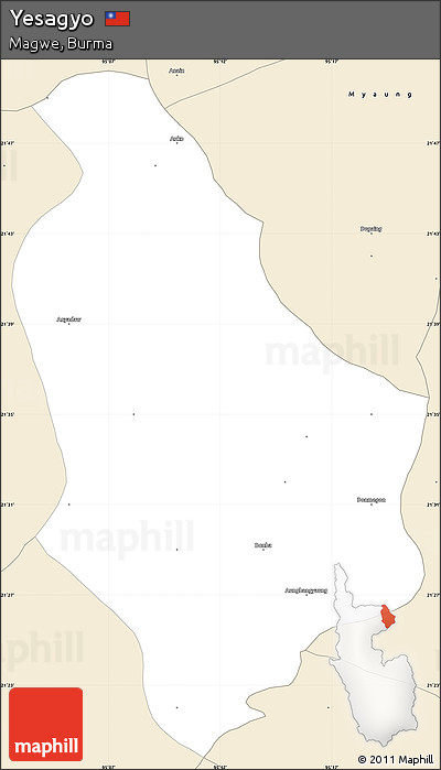 Classic Style Simple Map of Yesagyo