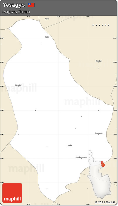 Classic Style Simple Map of Yesagyo