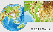 Physical Location Map of Amarapura, highlighted parent region