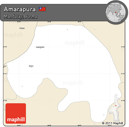 Classic Style Simple Map of Amarapura