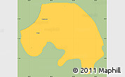 Savanna Style Simple Map of Amarapura, single color outside
