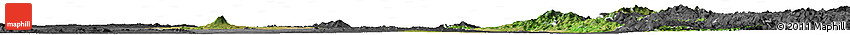 Satellite Horizon Map of Mandalay, darken, desaturated