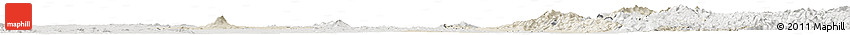 Shaded Relief Horizon Map of Mandalay, lighten, semi-desaturated