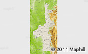 Shaded Relief Map of Mandalay, physical outside