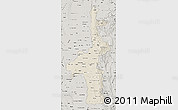 Shaded Relief Map of Mandalay, semi-desaturated