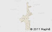 Shaded Relief Map of Mandalay, single color outside