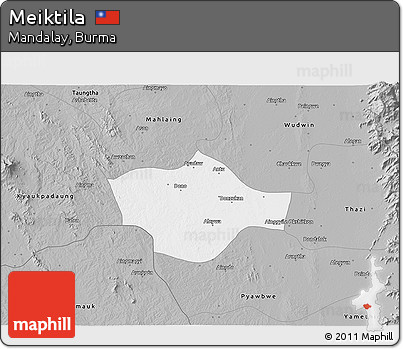 Gray 3D Map of Meiktila