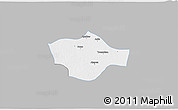 Gray 3D Map of Meiktila, single color outside