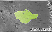 Physical 3D Map of Meiktila, darken, desaturated