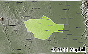 Physical 3D Map of Meiktila, darken, semi-desaturated