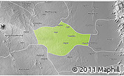 Physical 3D Map of Meiktila, desaturated