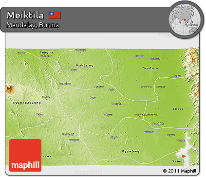 Physical 3D Map of Meiktila