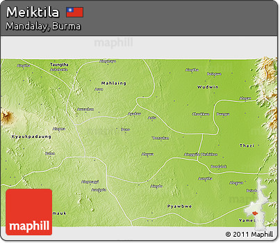 Physical 3D Map of Meiktila