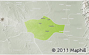 Physical 3D Map of Meiktila, lighten, semi-desaturated