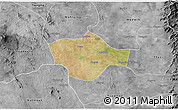 Satellite 3D Map of Meiktila, desaturated