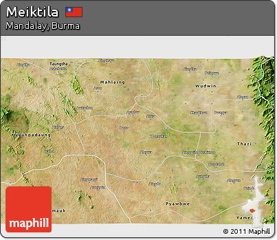 Satellite 3D Map of Meiktila