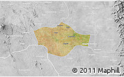 Satellite 3D Map of Meiktila, lighten, desaturated
