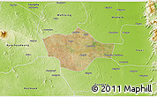 Satellite 3D Map of Meiktila, physical outside