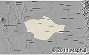 Shaded Relief 3D Map of Meiktila, darken, desaturated