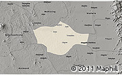 Shaded Relief 3D Map of Meiktila, darken, semi-desaturated