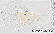 Shaded Relief 3D Map of Meiktila, lighten, desaturated