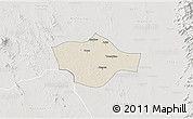 Shaded Relief 3D Map of Meiktila, lighten, semi-desaturated