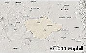 Shaded Relief 3D Map of Meiktila, semi-desaturated