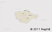 Shaded Relief 3D Map of Meiktila, single color outside