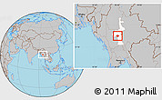 Gray Location Map of Meiktila, highlighted parent region