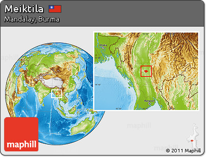 Physical Location Map of Meiktila