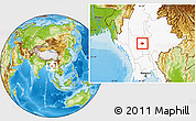 Physical Location Map of Meiktila, highlighted country