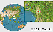 Satellite Location Map of Meiktila