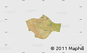 Satellite Map of Meiktila, single color outside
