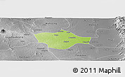 Physical Panoramic Map of Meiktila, desaturated
