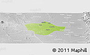 Physical Panoramic Map of Meiktila, lighten, desaturated