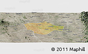 Satellite Panoramic Map of Meiktila, semi-desaturated