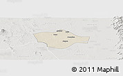 Shaded Relief Panoramic Map of Meiktila, lighten, semi-desaturated