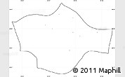 Blank Simple Map of Meiktila, cropped outside, no labels