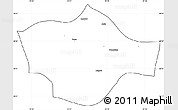 Blank Simple Map of Meiktila, cropped outside