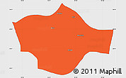 Political Simple Map of Meiktila, single color outside