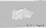 Gray 3D Map of Mogok, single color outside