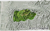 Satellite 3D Map of Mogok, lighten, semi-desaturated
