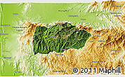 Satellite 3D Map of Mogok, physical outside