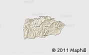 Shaded Relief 3D Map of Mogok, single color outside