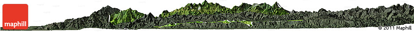 Satellite Horizon Map of Mogok, darken, semi-desaturated