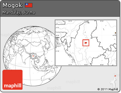 Blank Location Map of Mogok