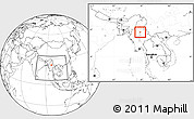 Blank Location Map of Mogok, highlighted parent region, within the entire country