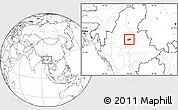 Blank Location Map of Mogok